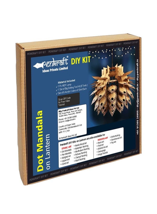 Penkraft Dot Mandala on MDF Lantern DIY kit | Free Video Tutorial - Image 1